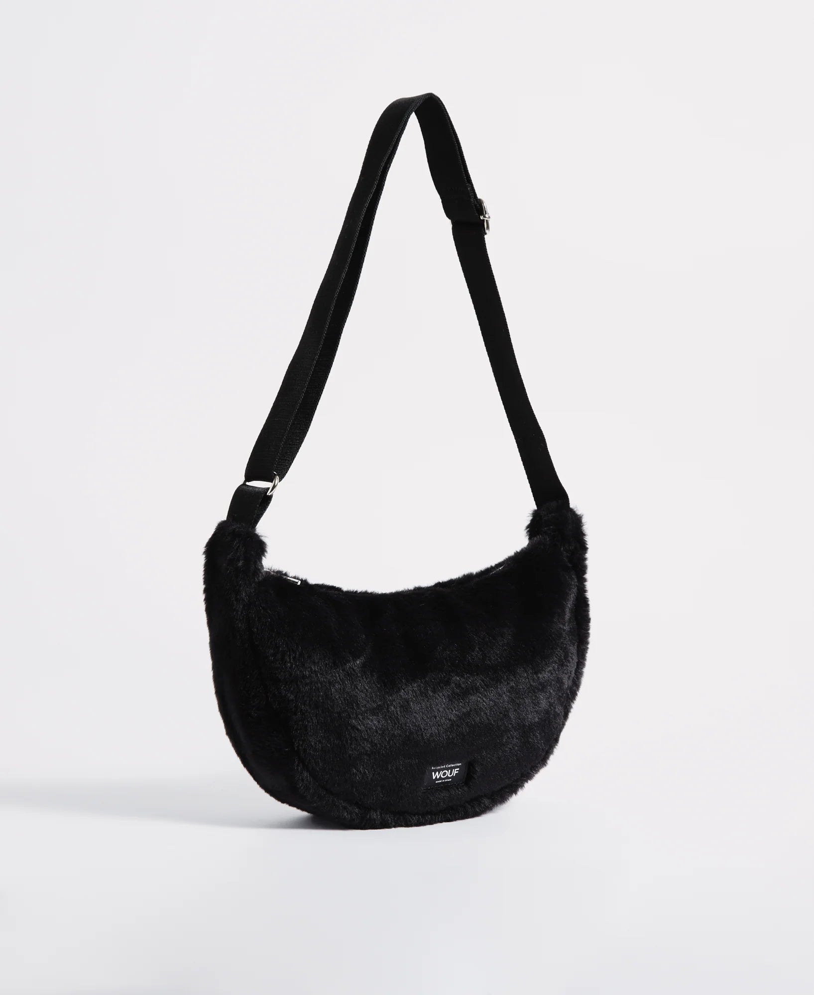 Faux Fur Crossbody Bag Black Forest