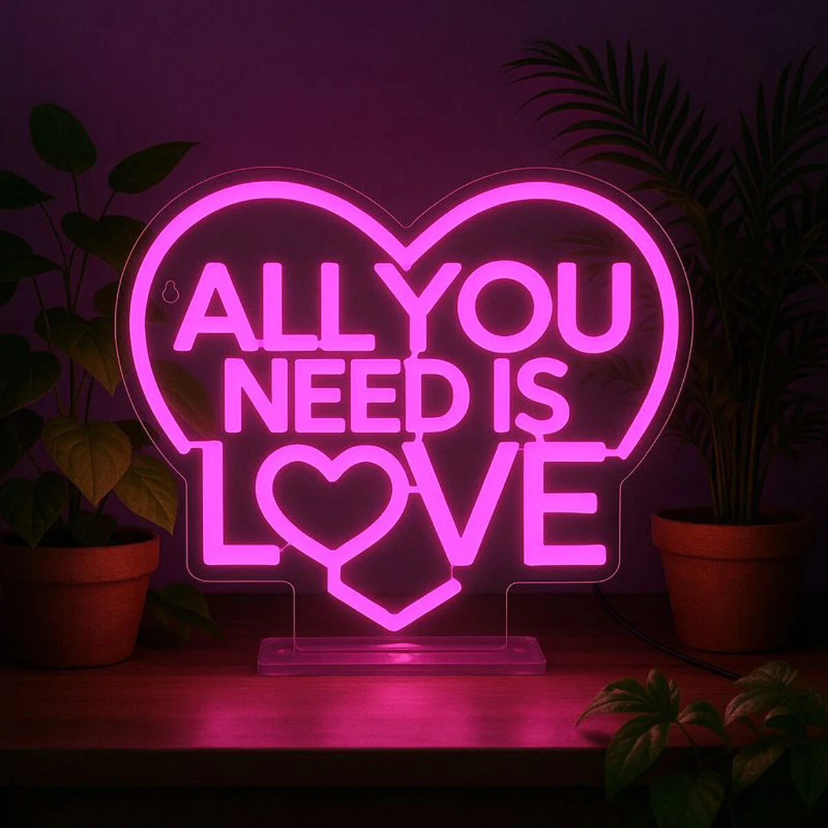 LED Neon Effect Lamp - All You Need is Love - It's a Sign - Legami