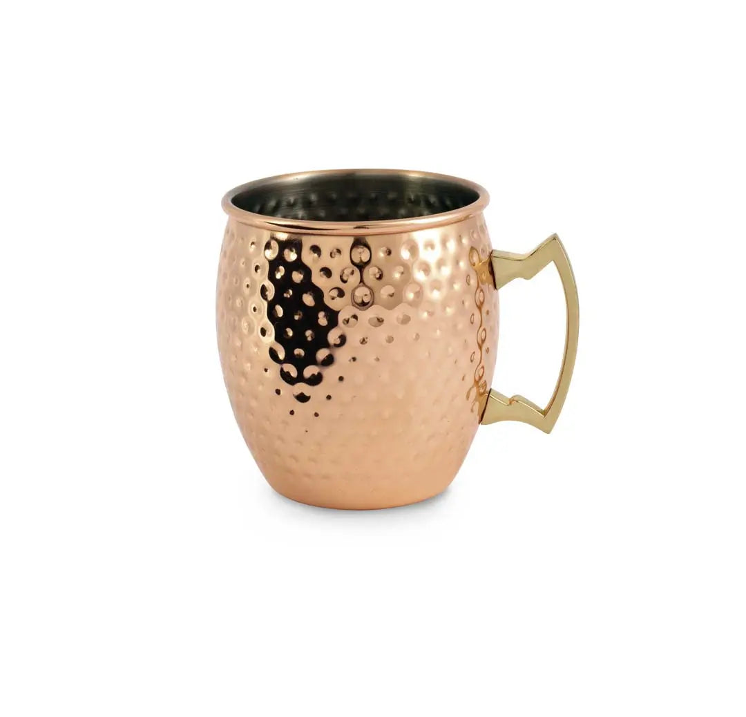 Lot De 6 Tasses Moscow Mule En Acier Inoxydable Plaqué Cuivre - 457 Ml Avec Accessoires