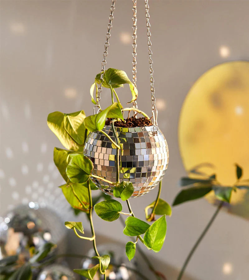 mirror ball plant pot Disco Ball Plant Pot