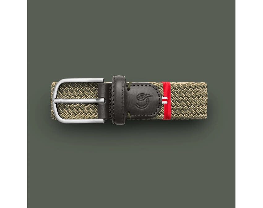 Ceinture cloutée et brodée en cuir beige, boucle interchangeable - Ultime bone Ceinture cloutée et brodée en cuir beige, boucle interchangeable - Ultime bone