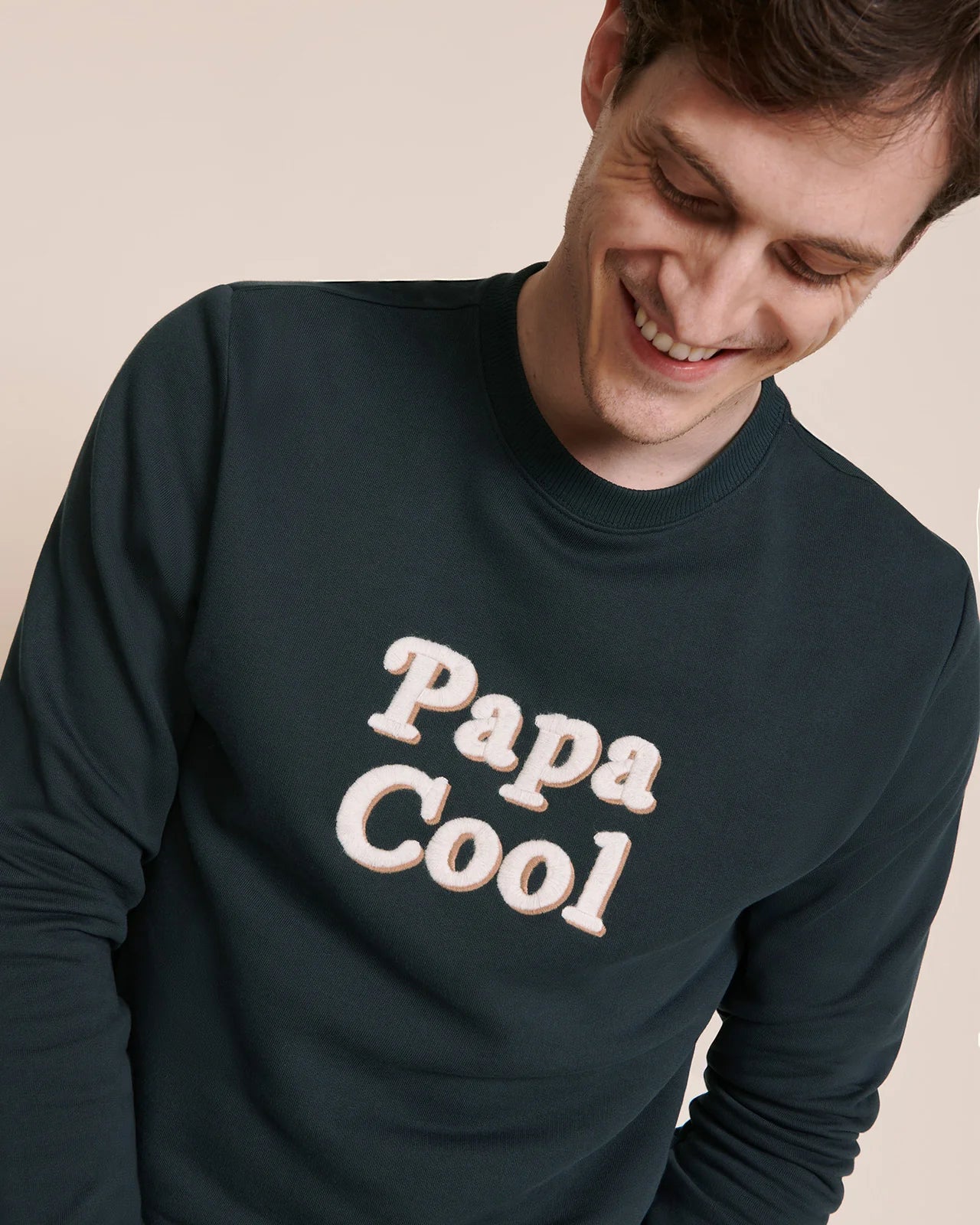Le sweat Papa cool en coton bio charbon Emoi Emoi