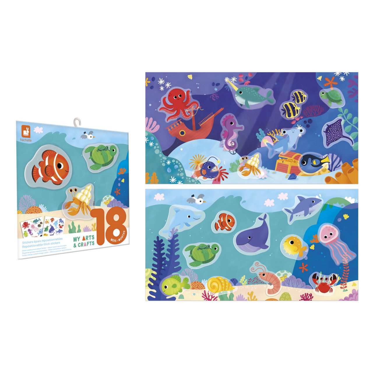 18 mois - Stickers Epais repositionnables - La Mer