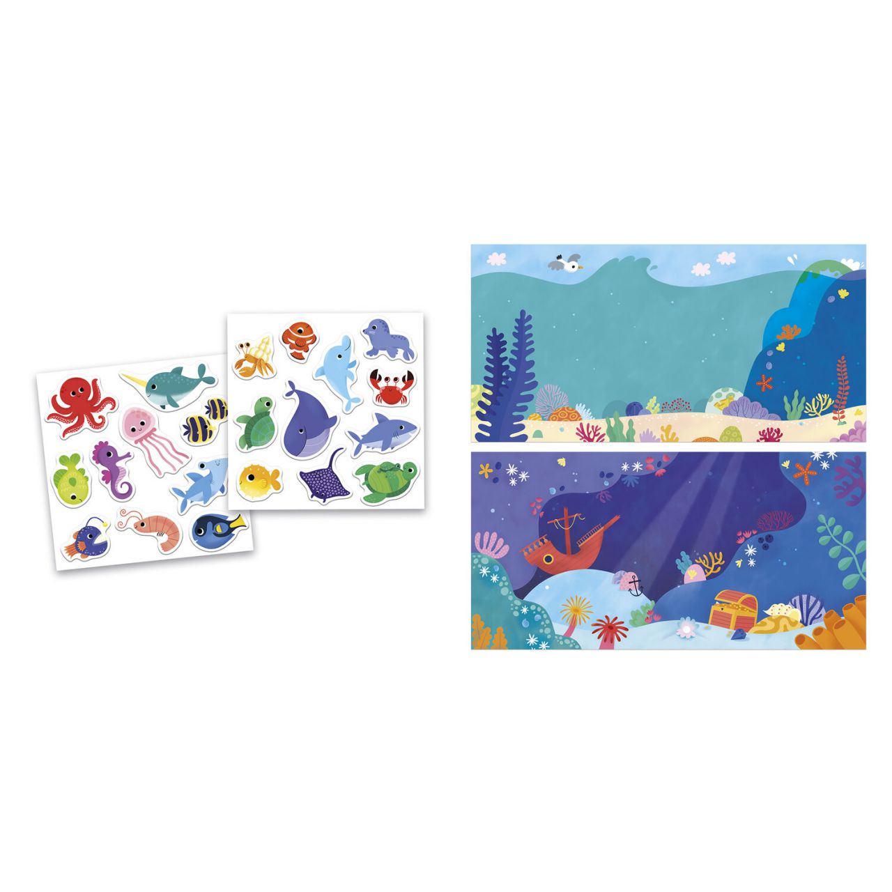 18 mois - Stickers Epais repositionnables - La Mer