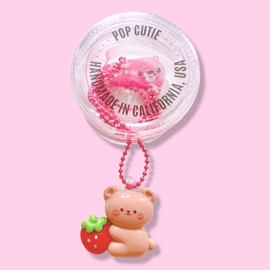 Collier Enfant Pop Cutie Ours Fraise