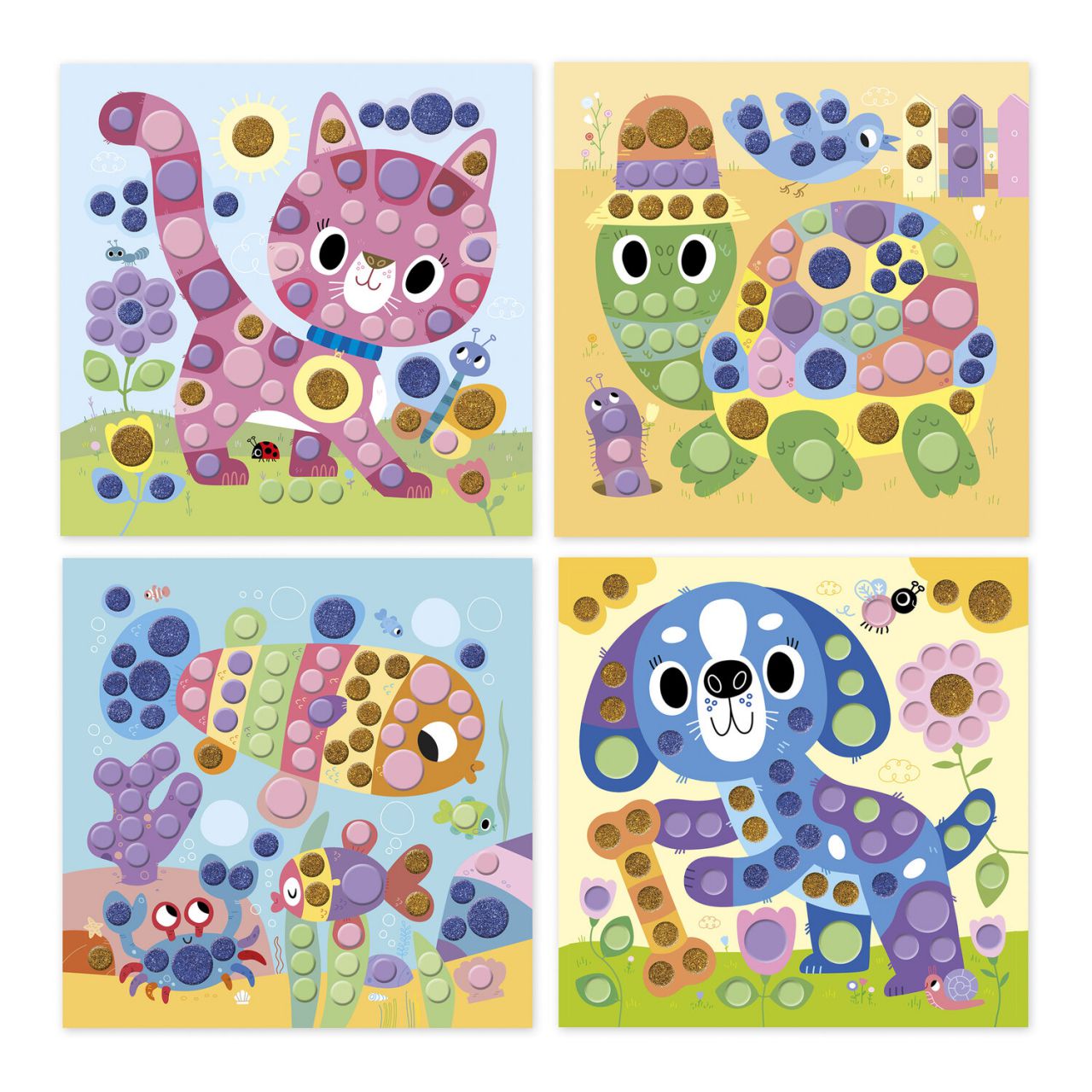 3 ans - Mosaiques rondes - petits amis