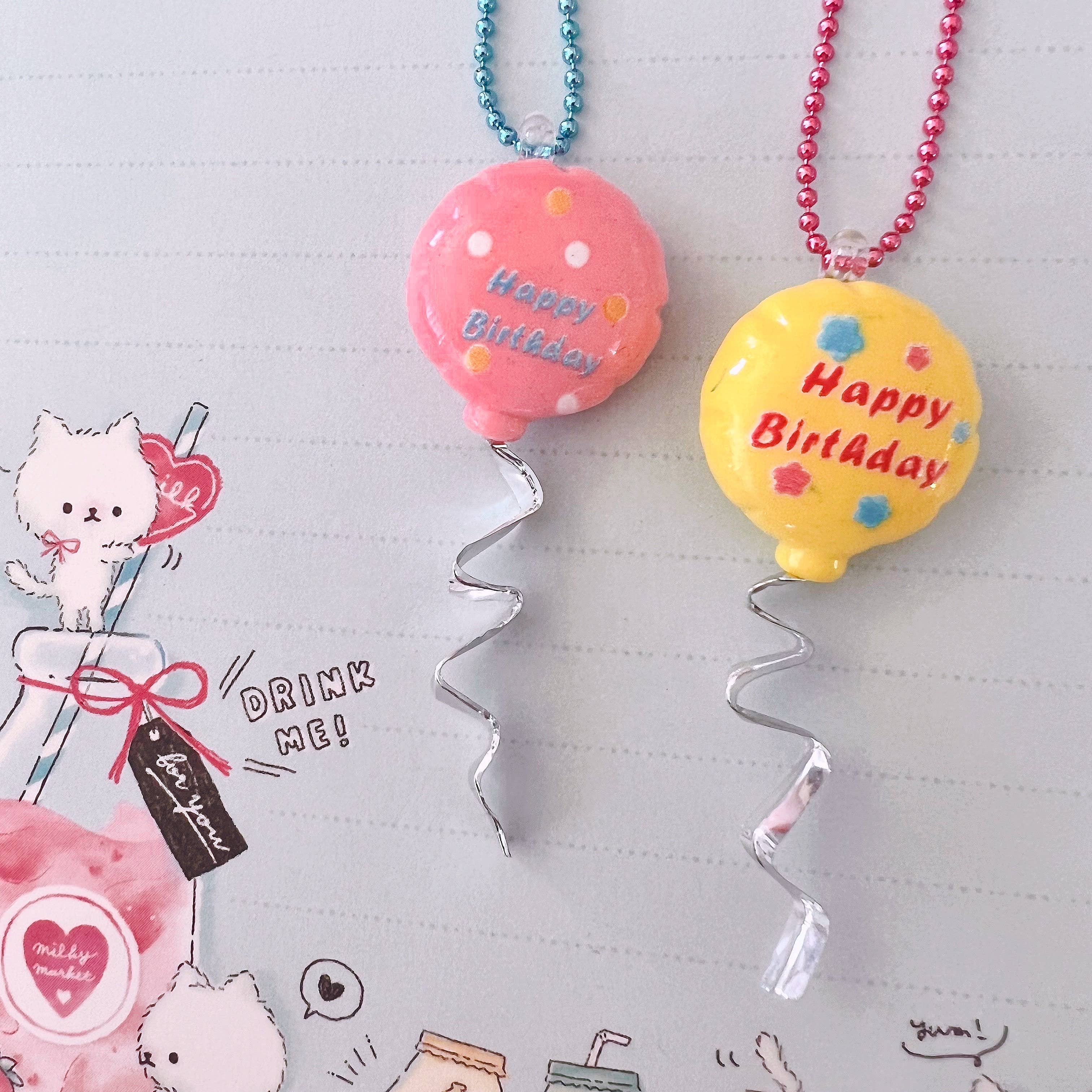 Colliers pour enfants ballon d'anniversaire Pop Cutie