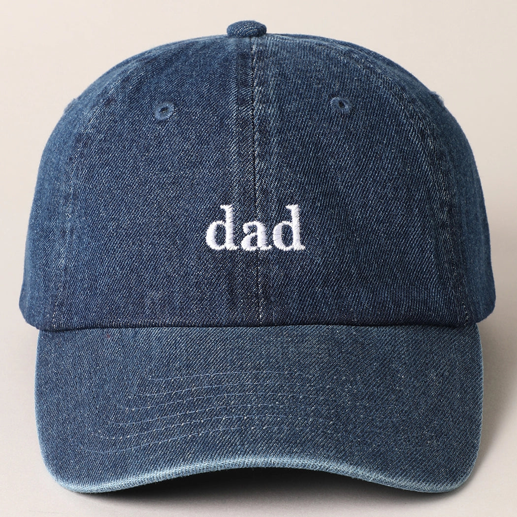 Embroidered Dad Cap - Dark Denim
