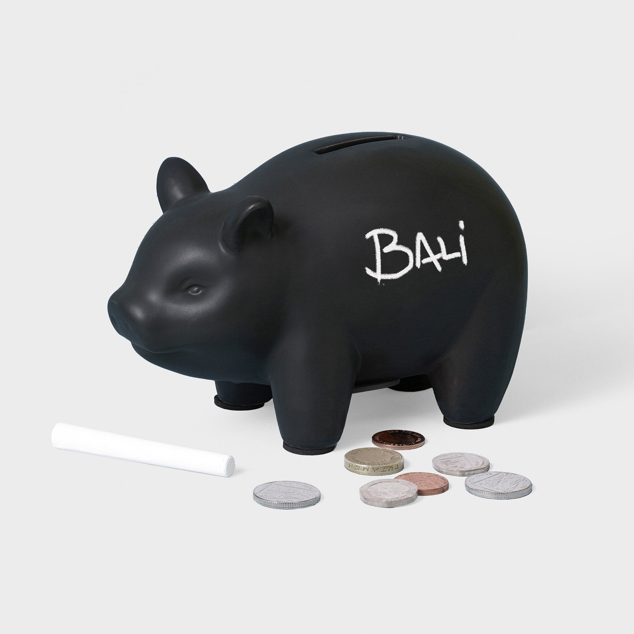 THE CONCEPT FACTORY Tirelire Cochon XXL Céramique – Grand Cochon Rose Avec Message Fun