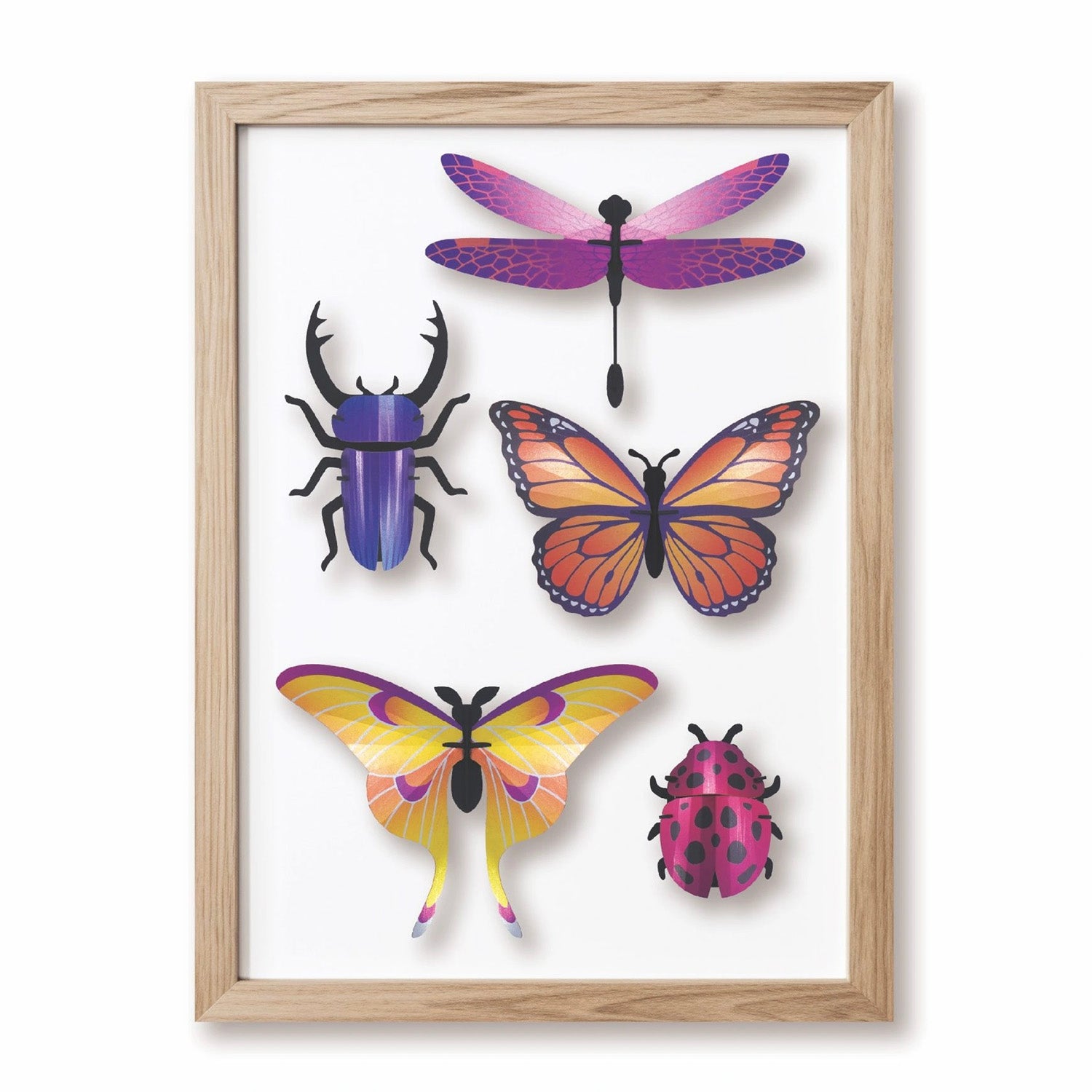 Ensemble d’insectes Mixtes en Papier - Violet
