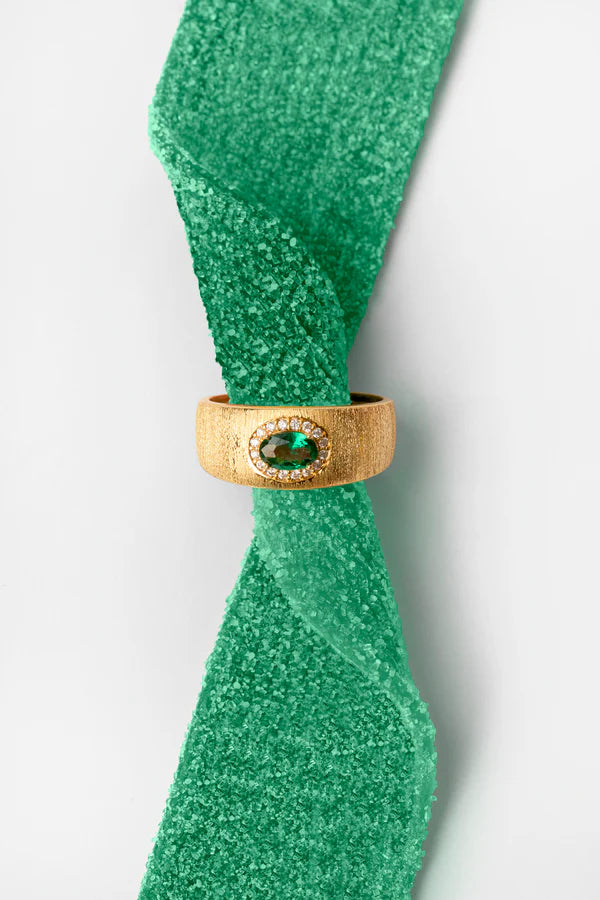 Green Dynasty Cuff Ring