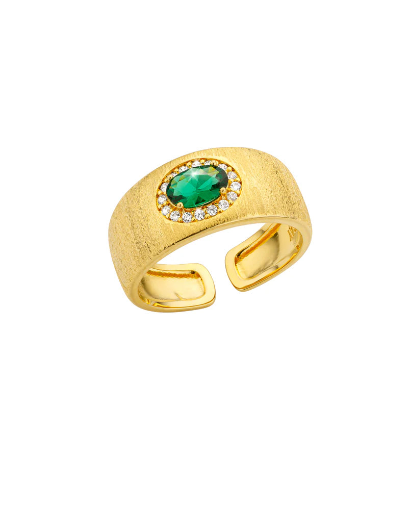 Green Dynasty Cuff Ring