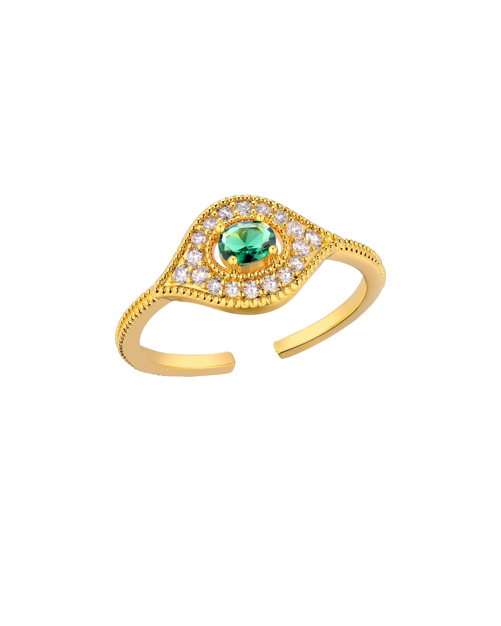 Majestic Eye Green Ring