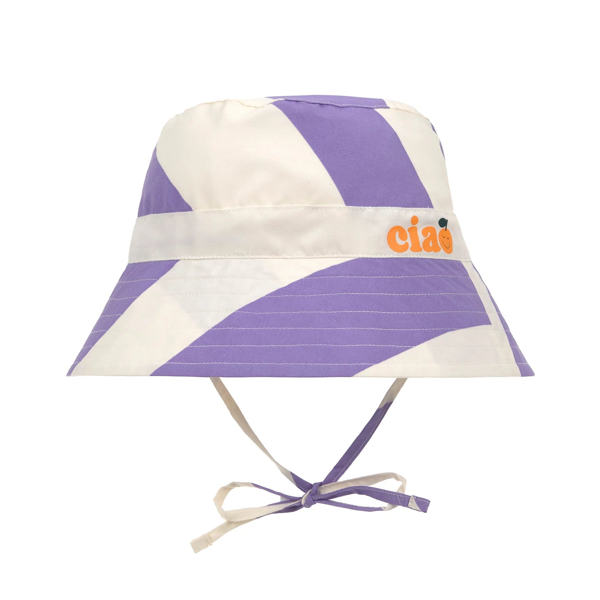 Bob anti-UV Rayures violet/sel marin