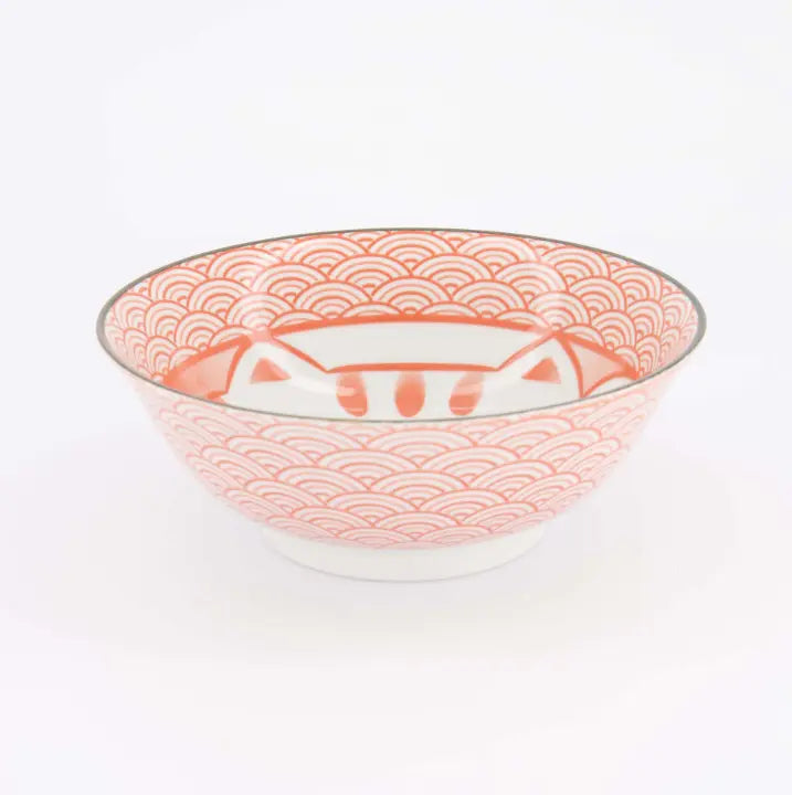 Bol à ramen Kawaii Lucky Cat Neko Rouge – 1 L