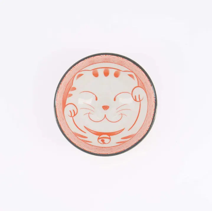 Bol à riz Kawaii Lucky Cat Neko Rouge