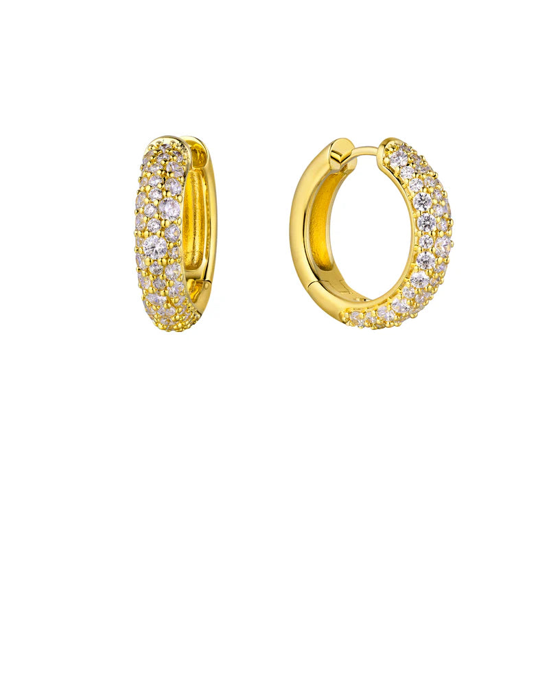 Champagne gouden oorbellen