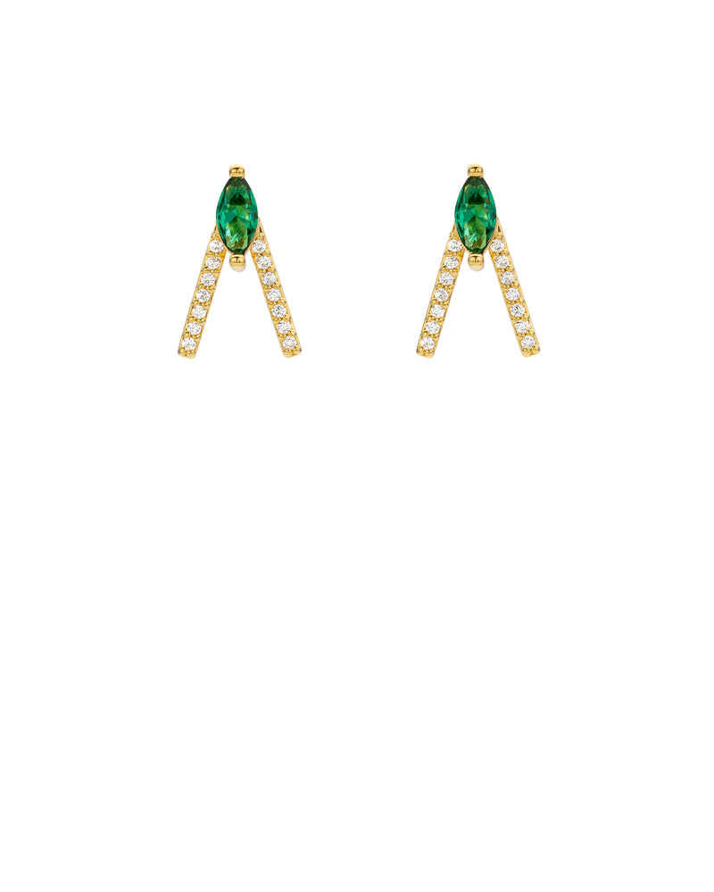 Green Bird Earrings
