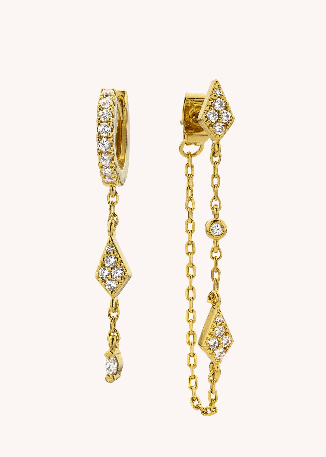 Twin Diamond Earrings