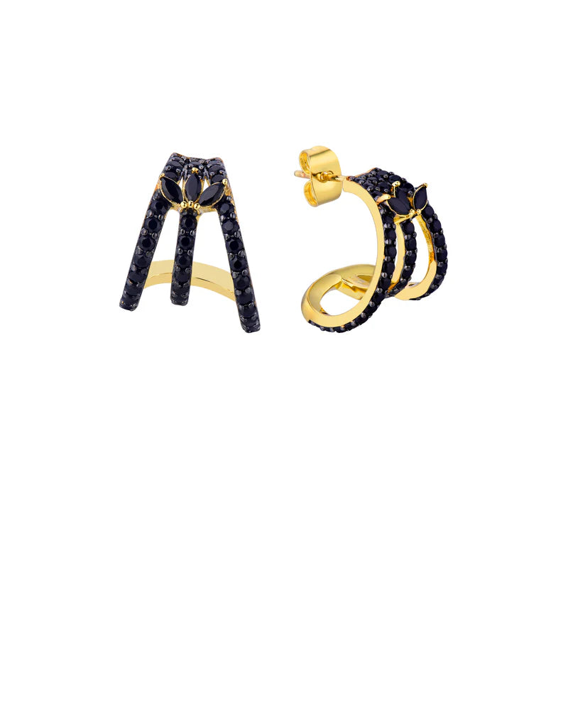 Boucles d'Oreilles Malia Or Black
