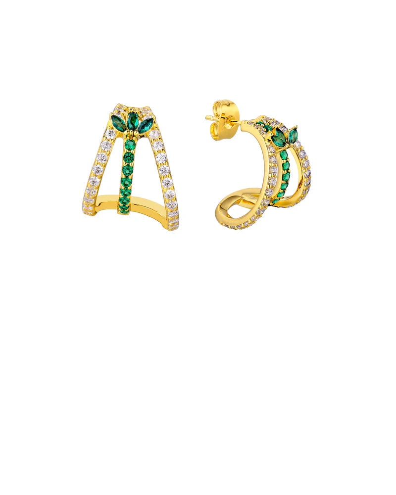 Boucles d'Oreilles Malia Or Green