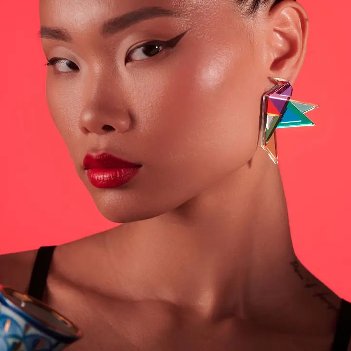 Origami vogel oorbellen