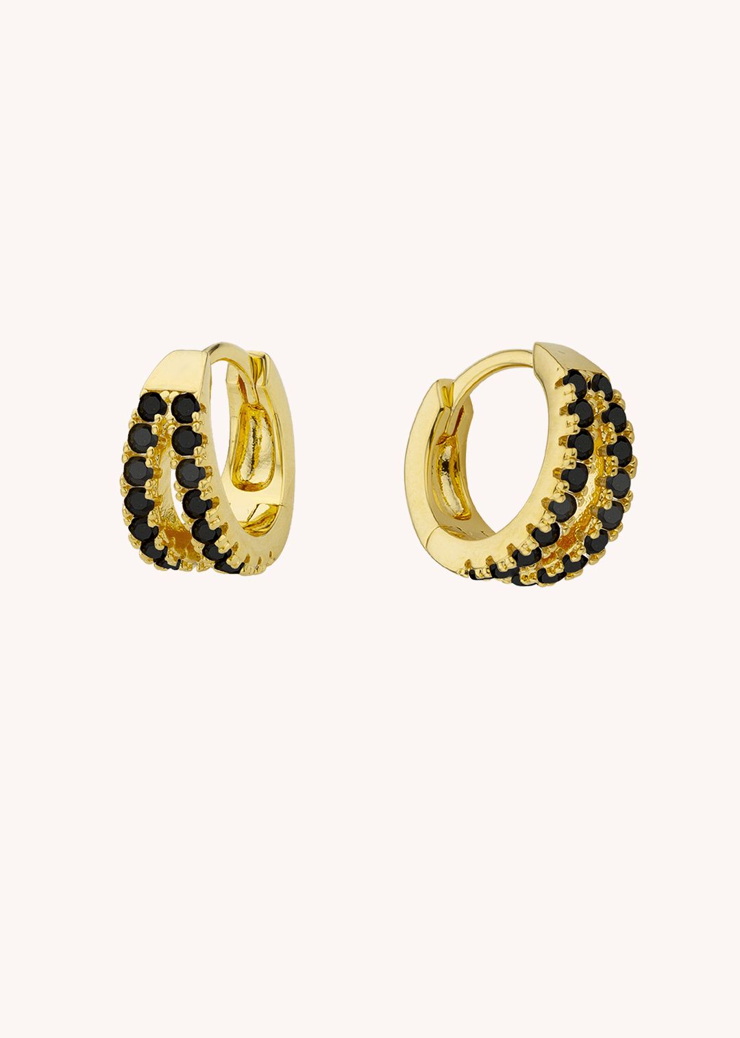 Black Double Delhi Earrings