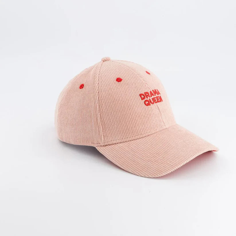 Casquette Velours Rose Drama Queen Adulte