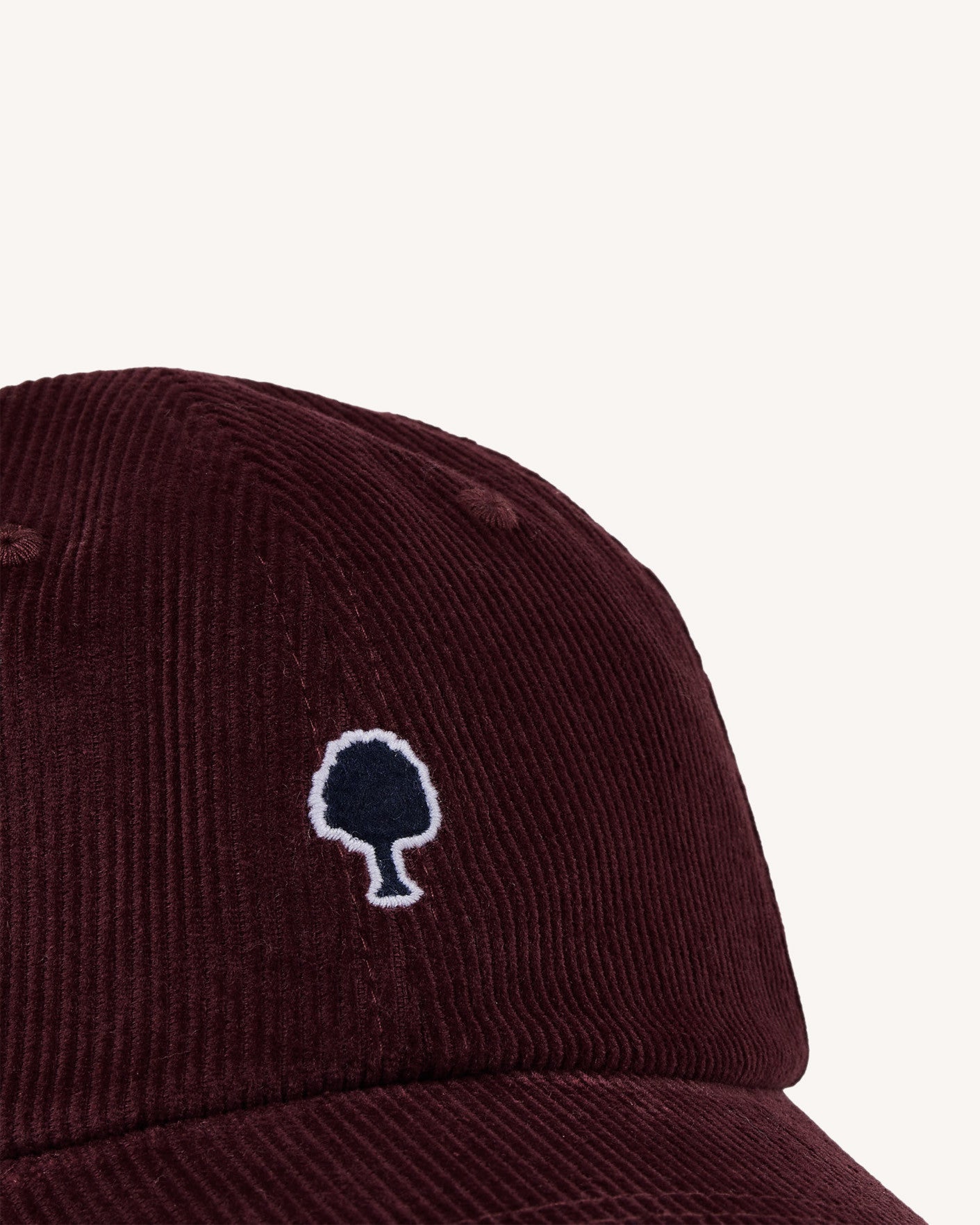 Burgundy corduroy cap