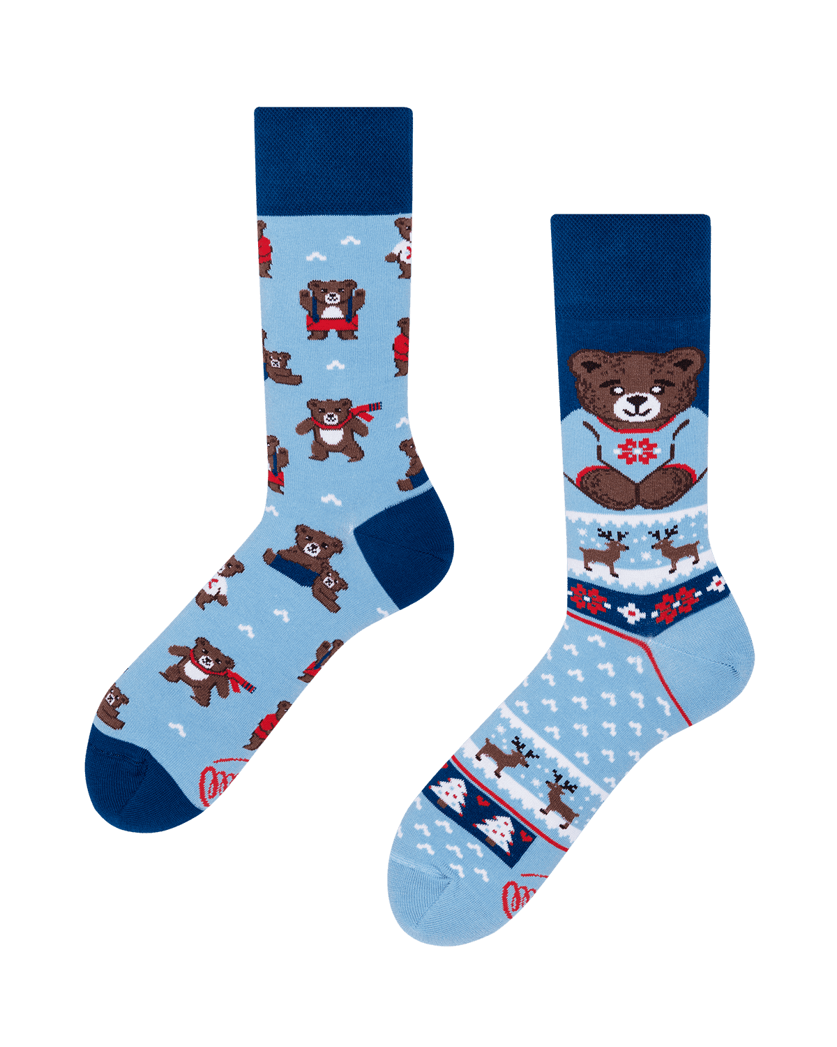 Winter Teddy Mismatched Socks