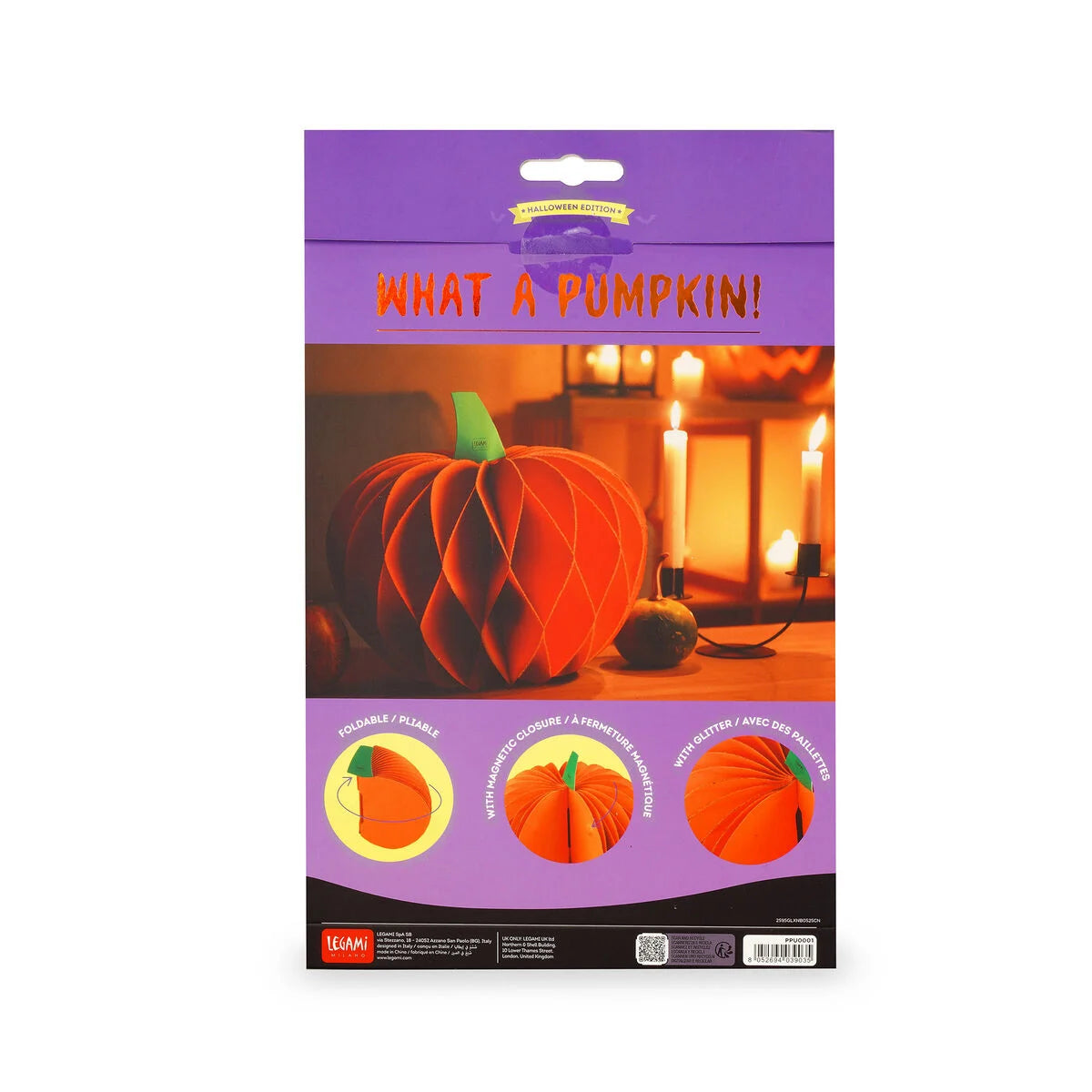 Citrouille d'Halloween Pliable en Papier - What a Pumpkin!