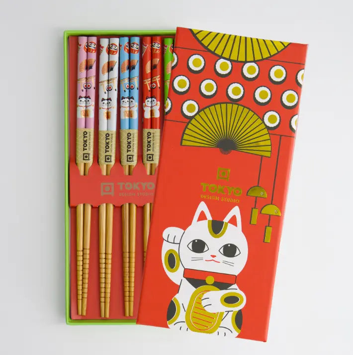 Coffret cadeau de baguettes - Lucky Cats