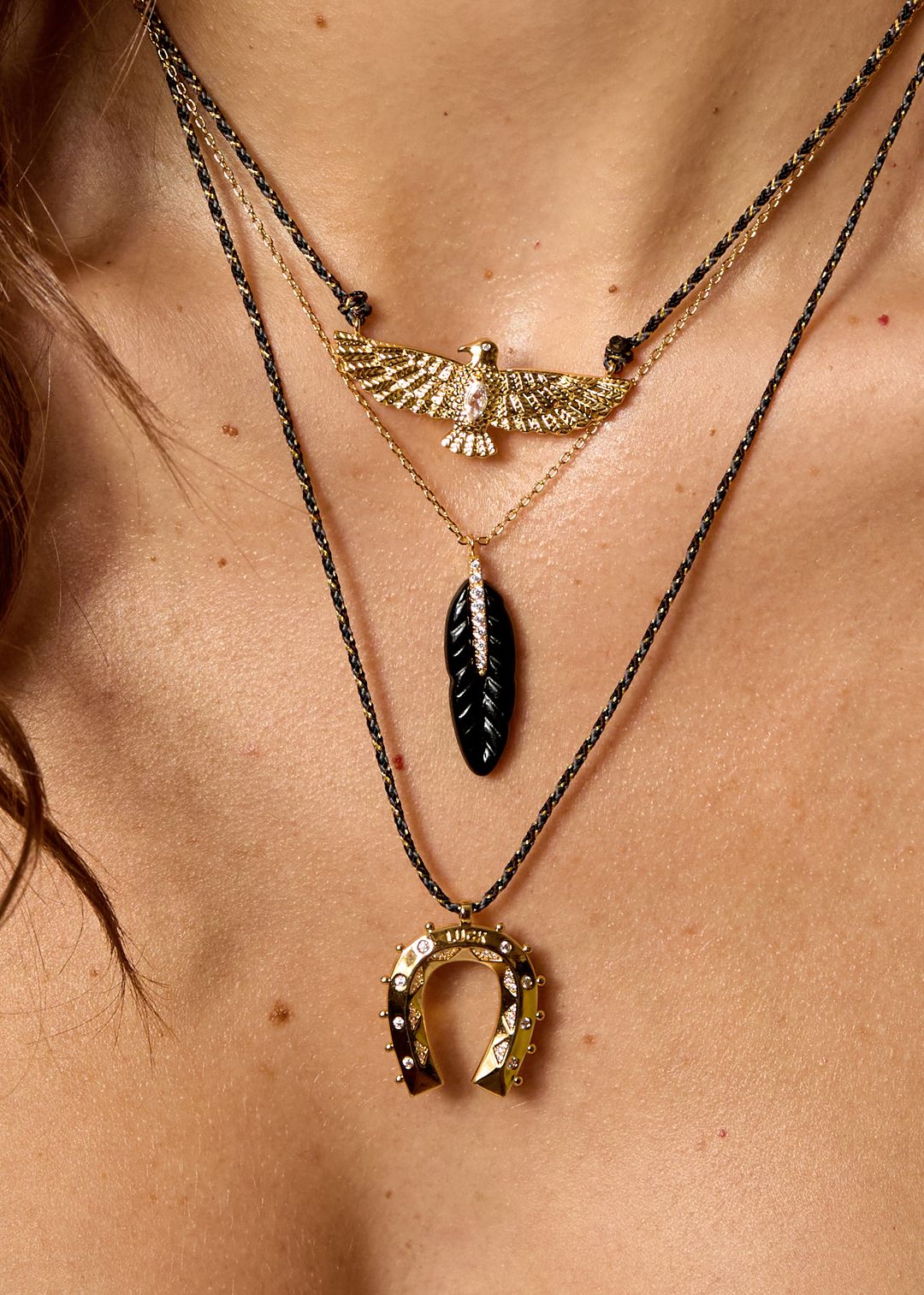 Black Feather Necklace