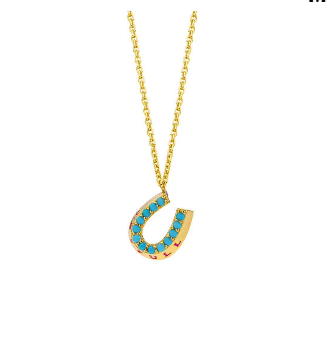 Collier Turquoise Baraka Or