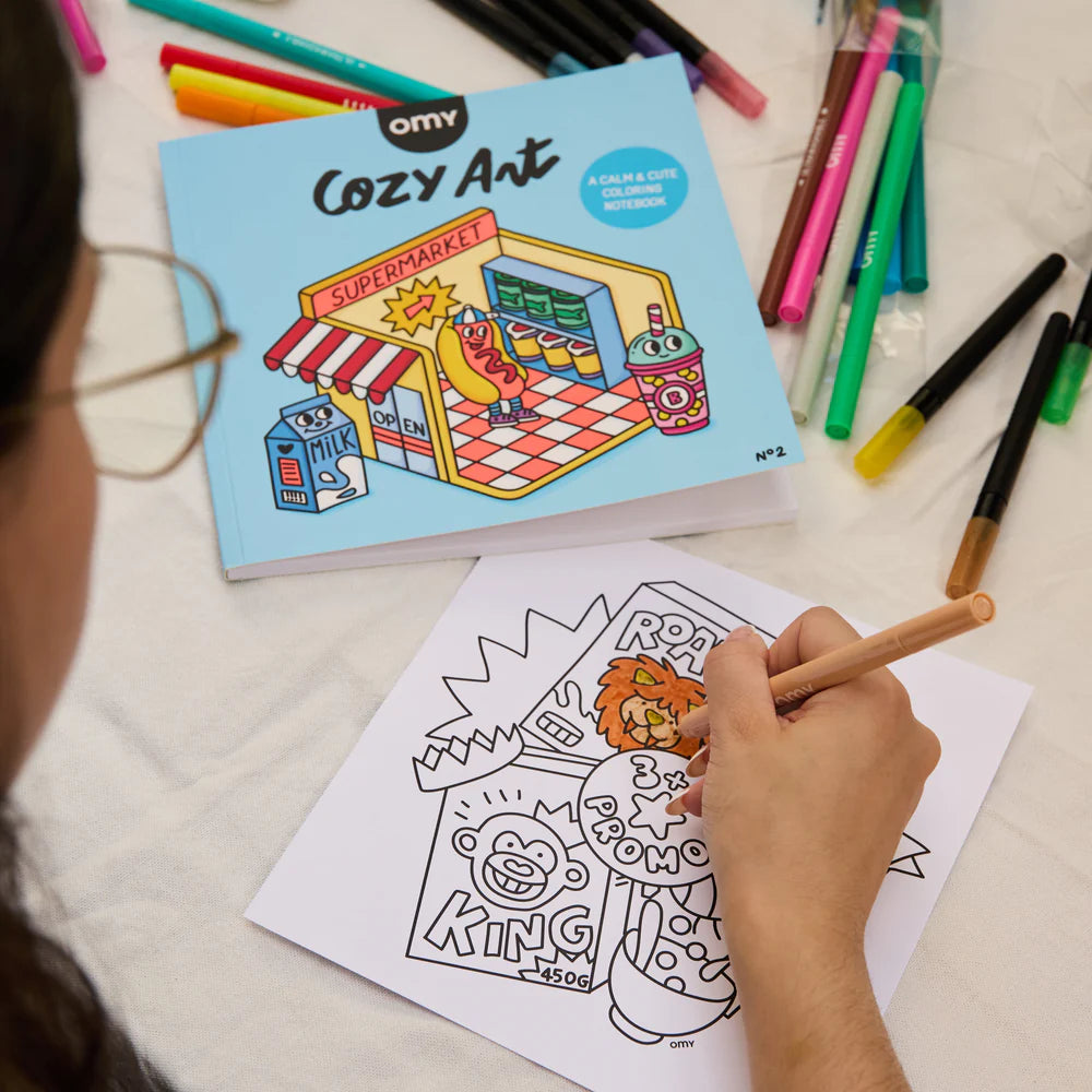 Cozy Art Coloring Book - Supermarket