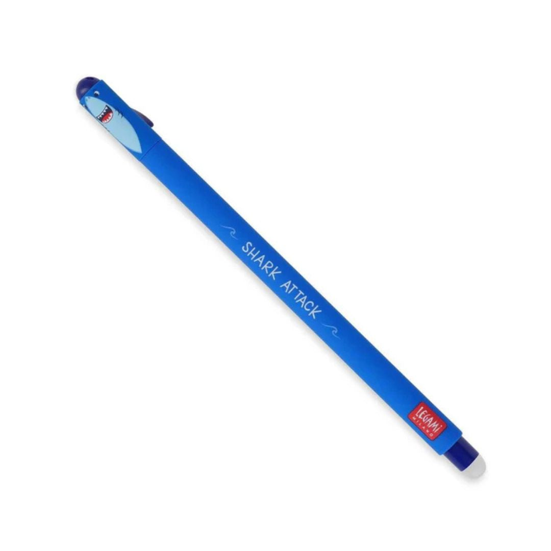 Stylo effaçable Legami Bleu - Requin