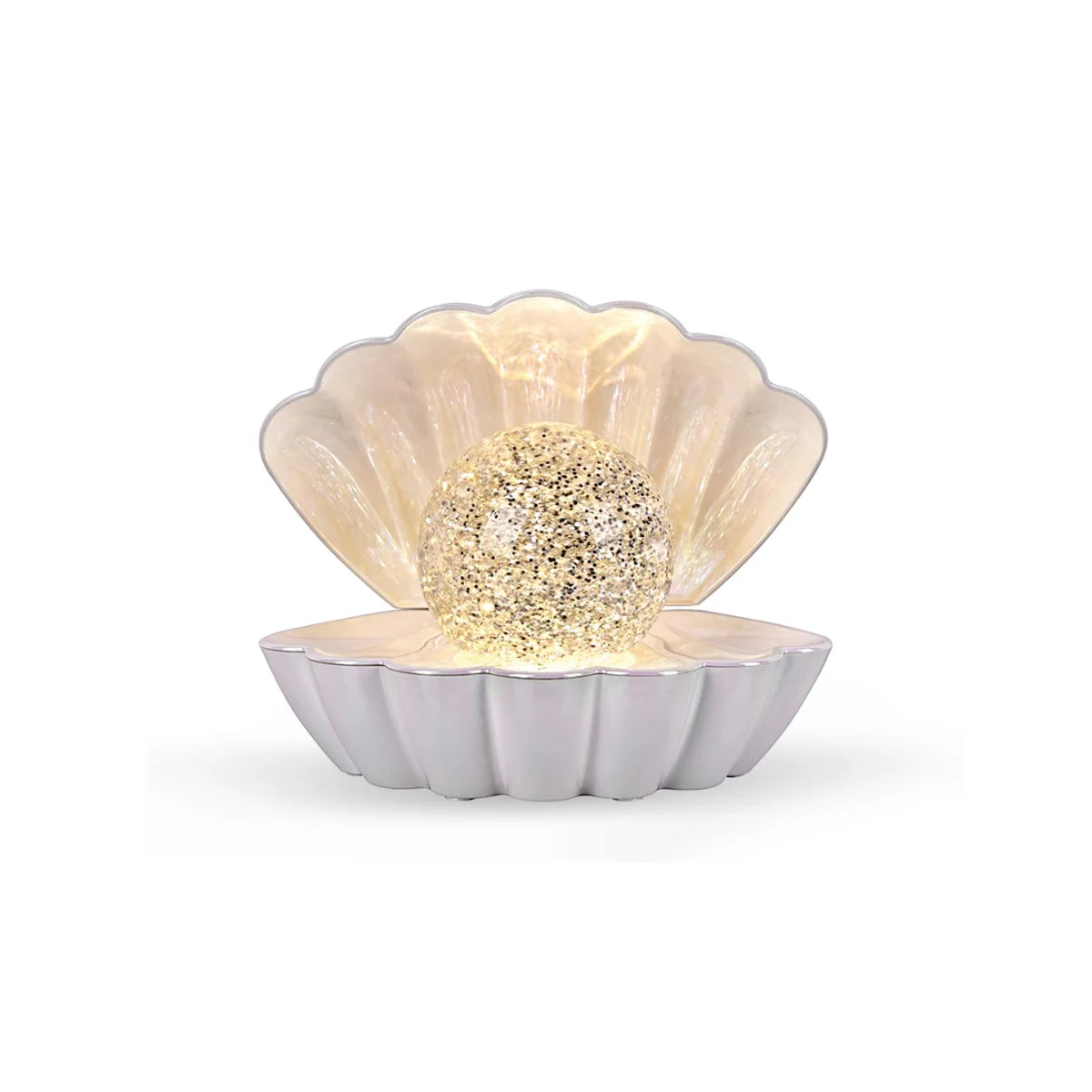 Lampe coquillage - blanche brillante
