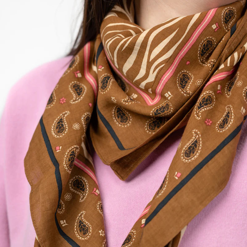 Foulard 100% coton biologique - Ambre