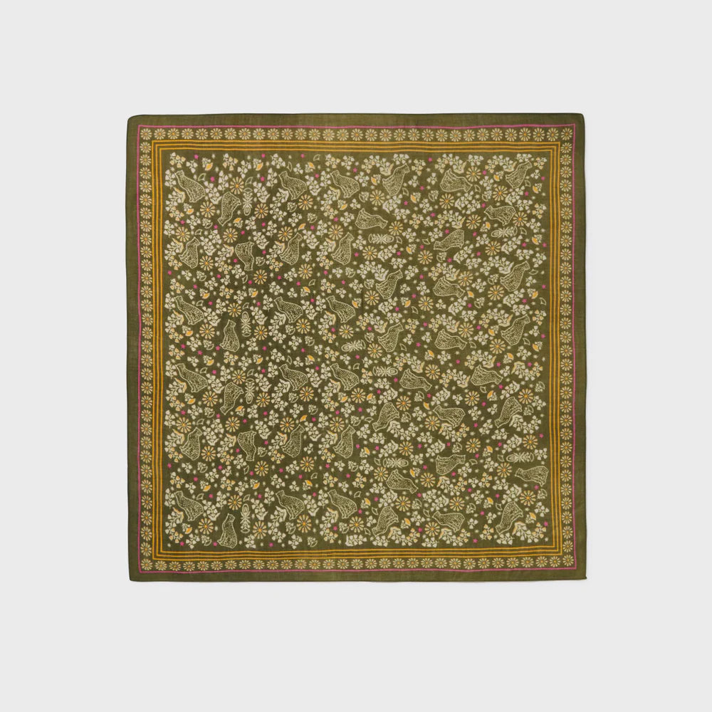 Foulard en 100% laine Constance - Kaki