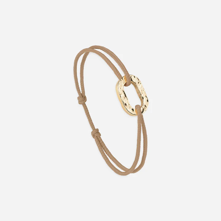 Bracelet Maillon martelé Capstan Taupe