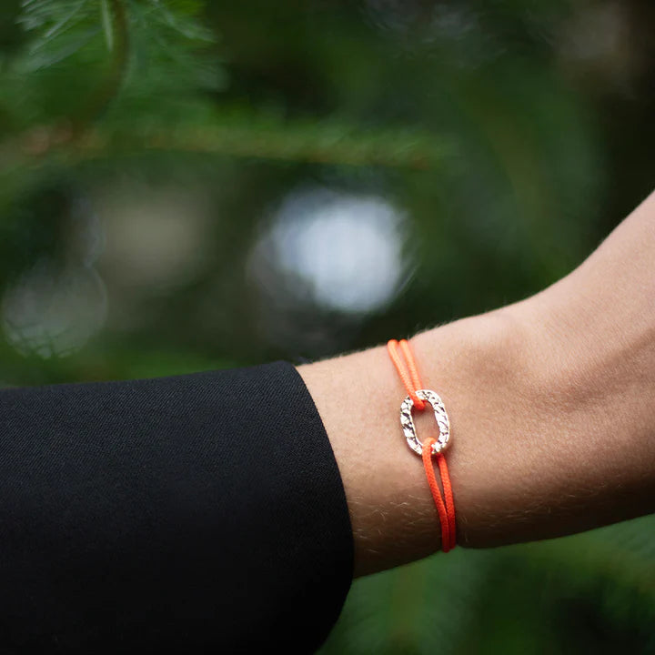Bracelet Maillon martelé Vang Orange