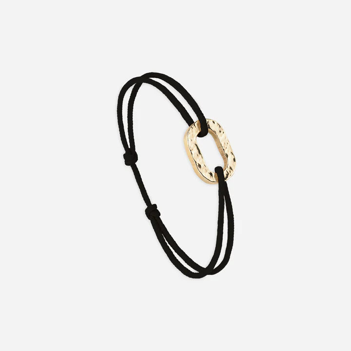 Bracelet Maillon martelé Pelagia Noir