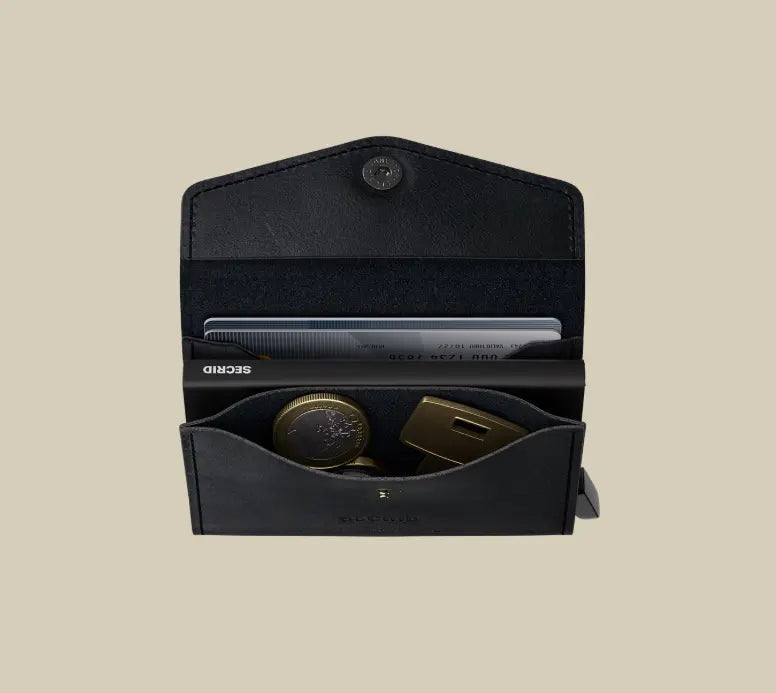 Portefeuille Enveloppe Vintage - Black