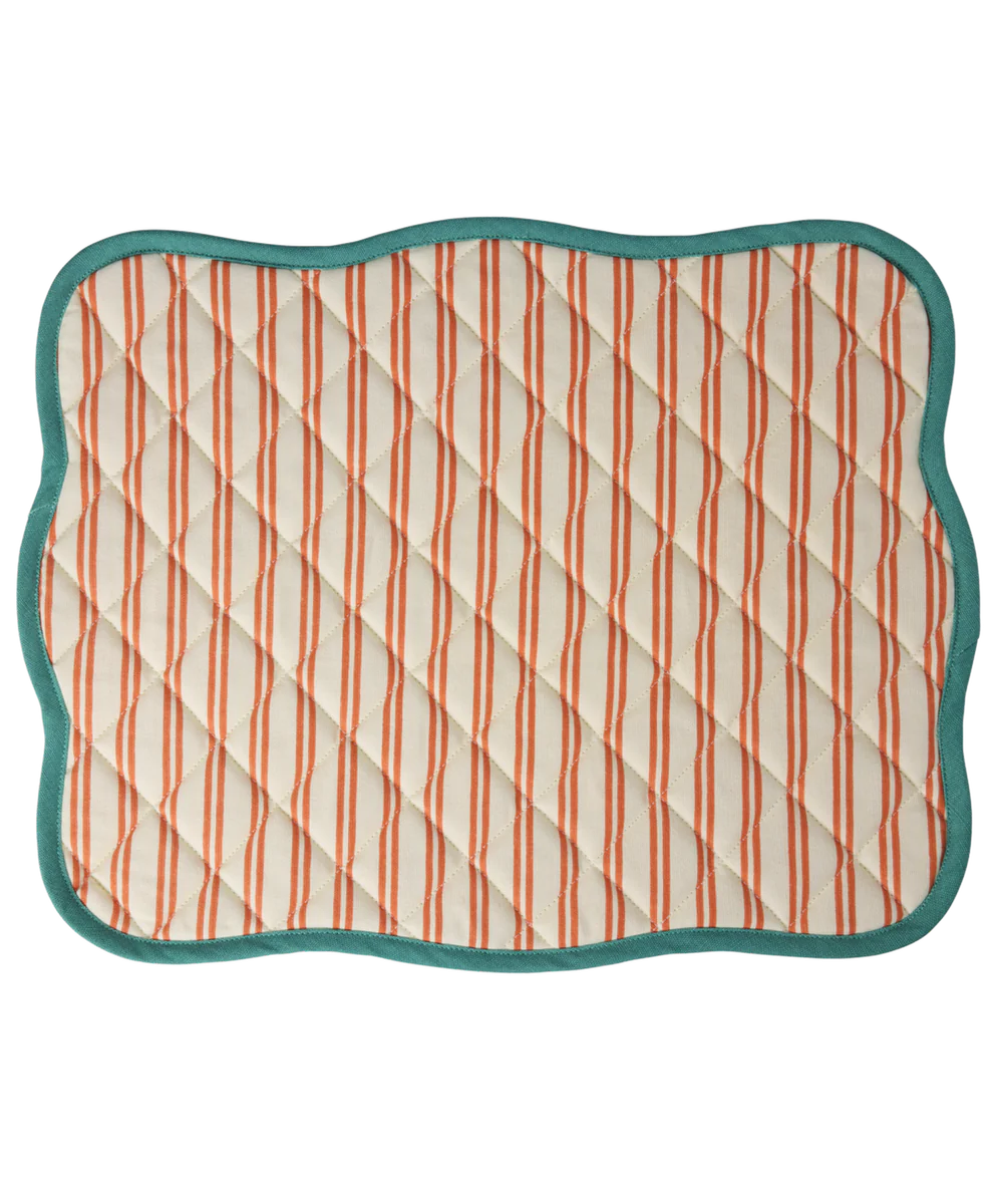 Set de table matelassé ligné - Menthe