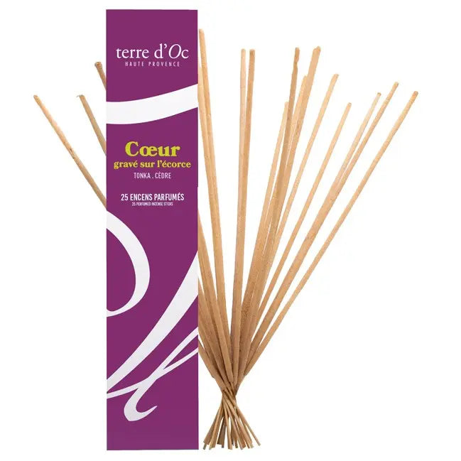 Incense - Heart Engraved on Bark (25 sticks)