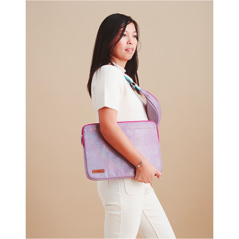 House d'ordinateur irisée violet