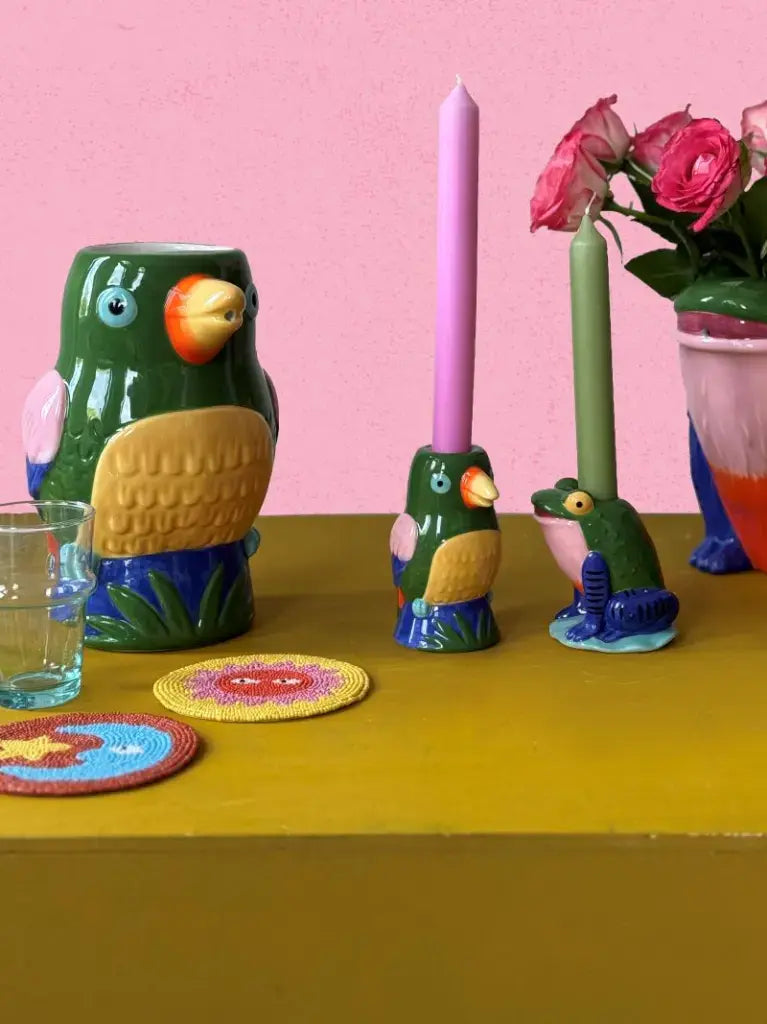 Loteria La Rana Frog Candlestick