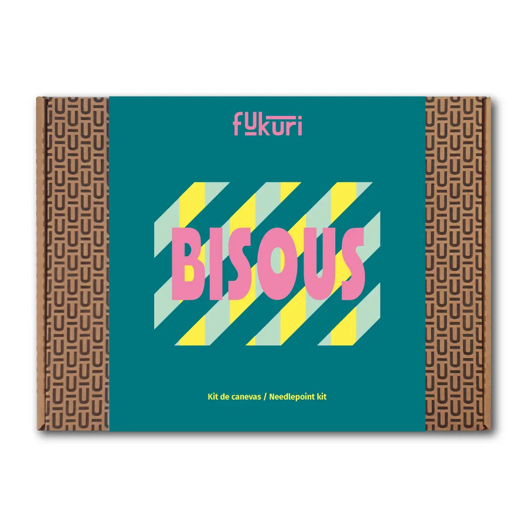 Kit complet Canevas 13x18cm -Bisous
