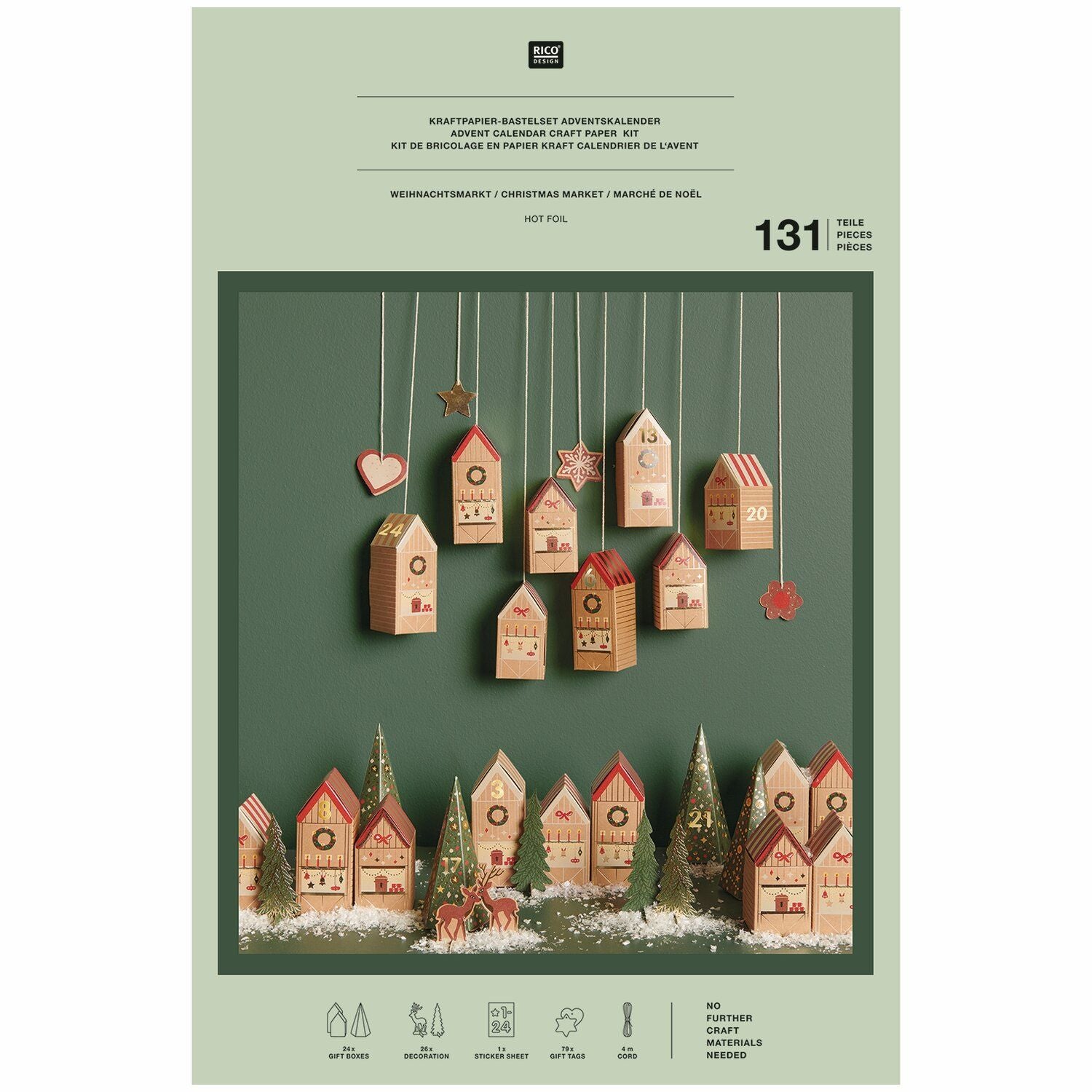 Creative Advent Calendar Kit – Houses &amp; Trees to Decorate