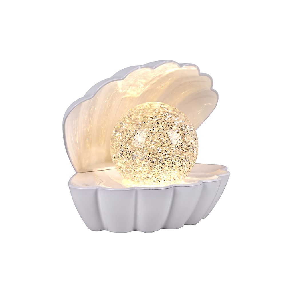 Lampe coquillage - blanche brillante